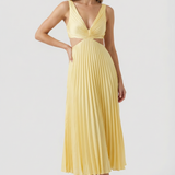 Karina | Elegantné plisované maxi obleka