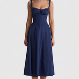 Júlia | Elegantné splývavé maxi obleka