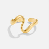Golden corrugated ring