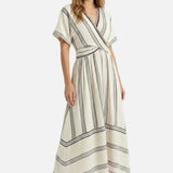 Imelda | Stripe V-neck Maxi Dress